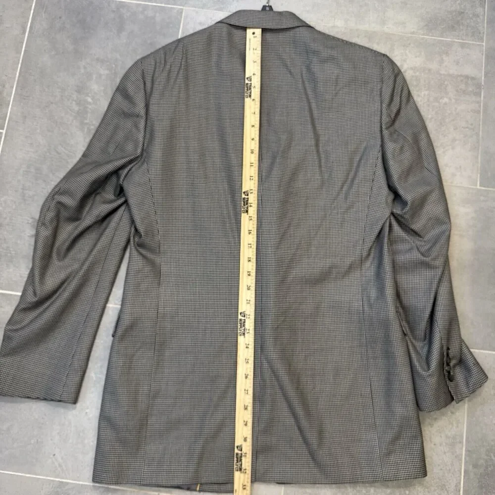 Hart Schaffner Marx Men’s 40L Sport Coat - Gray Houndstooth - Two-Button